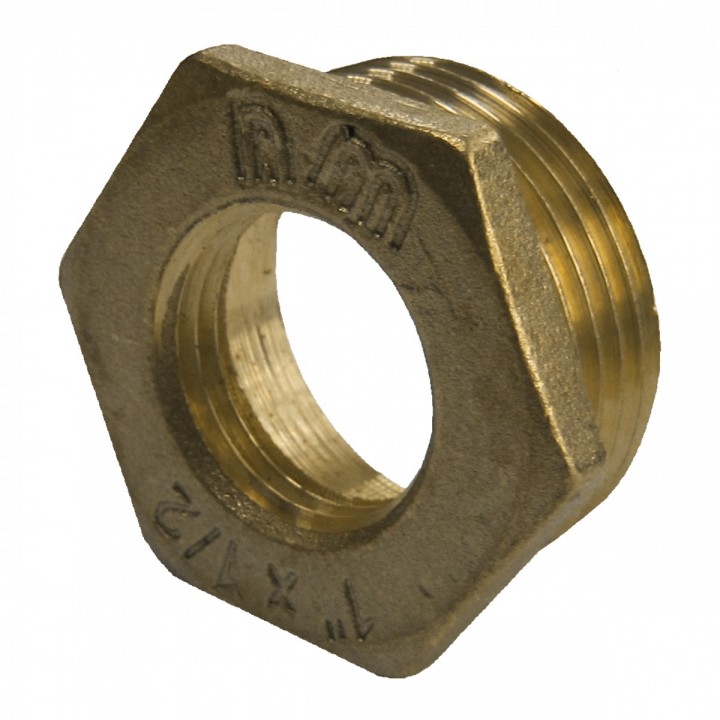 Redukcja 3/4" x 1/2" mosiężna